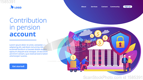 Image of Retirement investments concept landing page.