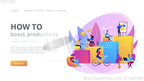 Image of Modern workplace concept landing page