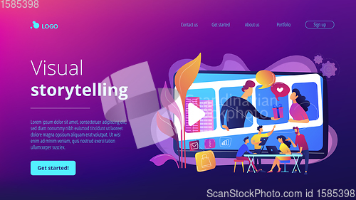 Image of Visual storytelling concept landing page.