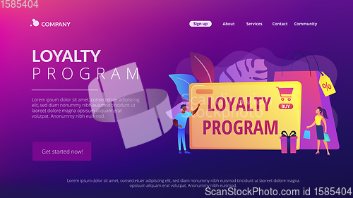 Image of Loyalty program concept landing page