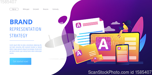 Image of Corporate literature concept landing page.