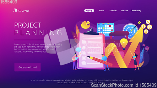 Image of Project planning concept landing page