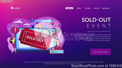 Image of Sold-out event concept landing page.