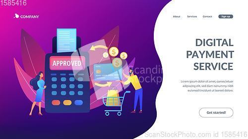 Image of Payment processing concept landing page