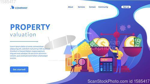 Image of Appraisal services concept landing page