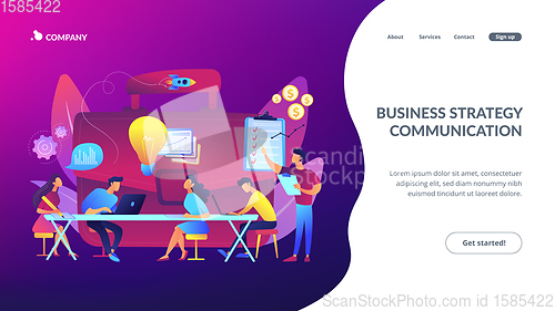 Image of Business briefing concept landing page