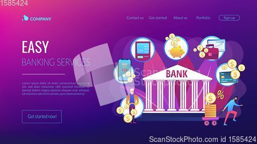 Image of Banking operations concept landing page