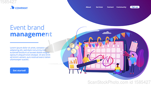 Image of Brand event concept landing page