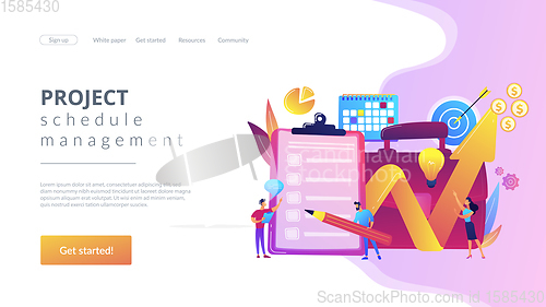 Image of Project planning concept landing page