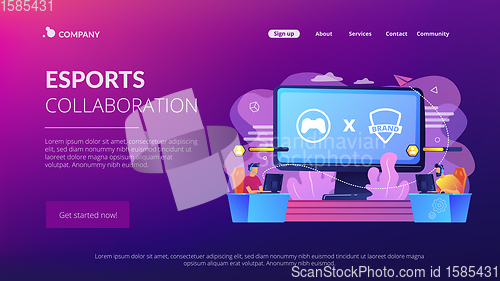Image of eSports collaboration concept landing page