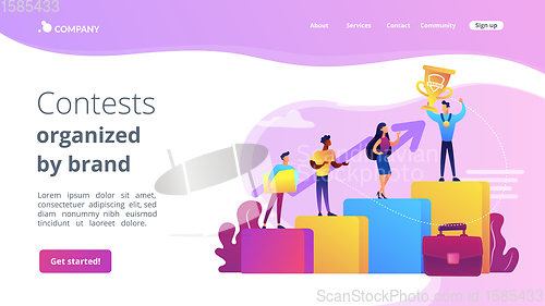 Image of Branded competition concept landing page