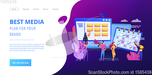 Image of Media planning concept landing page.