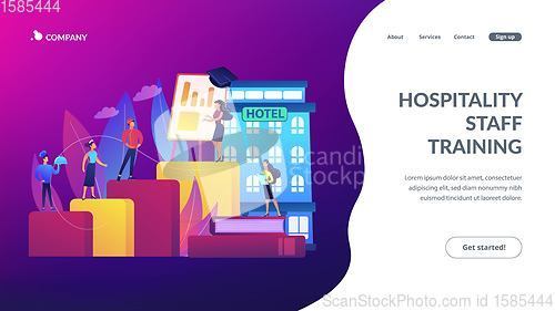 Image of Hospitality courses concept landing page