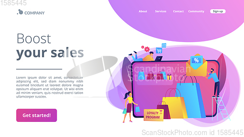 Image of Sales promotion concept landing page