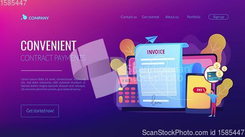 Image of Payment terms concept landing page