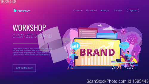 Image of Branded workshop concept landing page