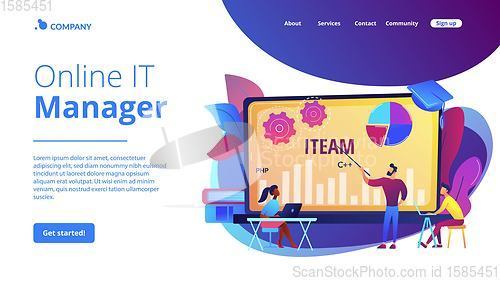 Image of IT management courses concept landing page