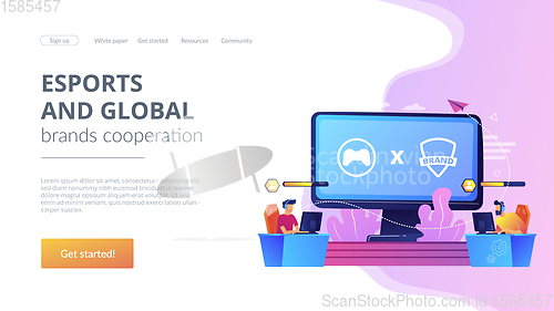 Image of eSports collaboration concept landing page