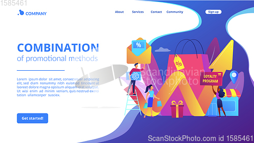 Image of Promotional mix concept landing page