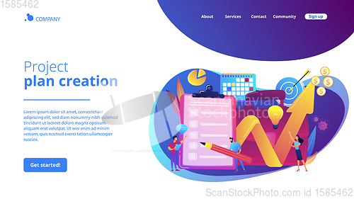 Image of Project planning concept landing page