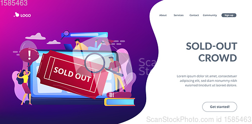 Image of Sold-out event concept landing page.