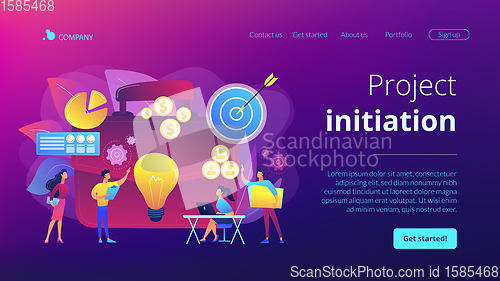 Image of Project initiation concept landing page