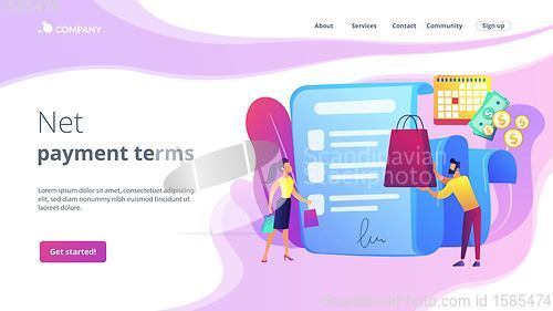 Image of Deferment of payment concept landing page