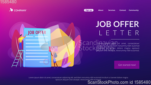Image of Job offer concept landing page