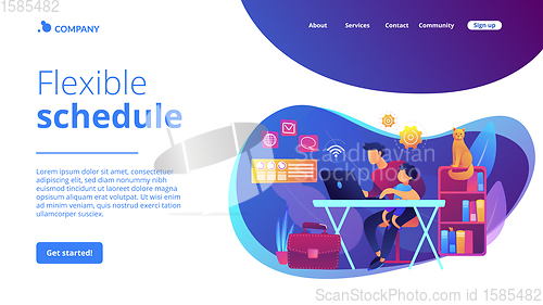 Image of Remote worker concept landing page