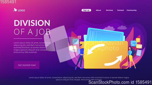 Image of Job sharing concept landing page