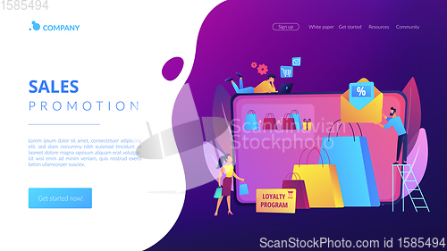 Image of Sales promotion concept landing page