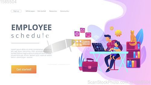 Image of Remote worker concept landing page