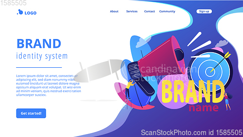 Image of Brand name concept landing page.