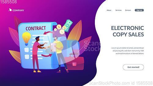 Image of Licensing contract concept landing page