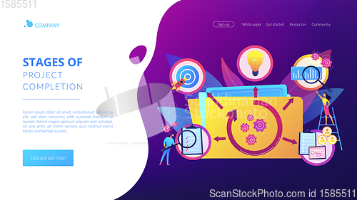 Image of Project life cycle concept landing page