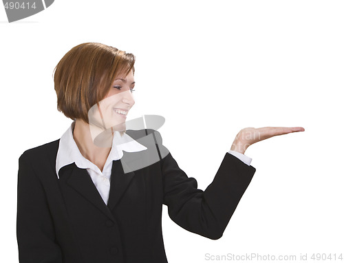 Image of Businesswoman presenting something