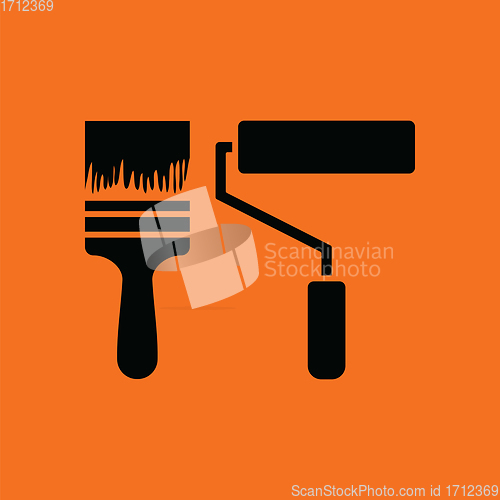 Image of Icon of construction paint brushes