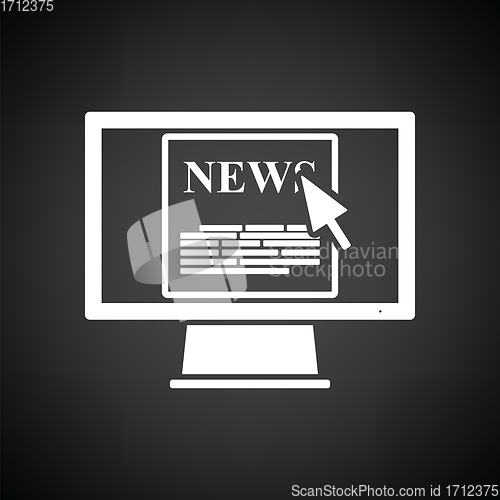 Image of Monitor with news icon