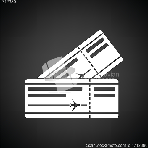 Image of Two airplane tickets icon