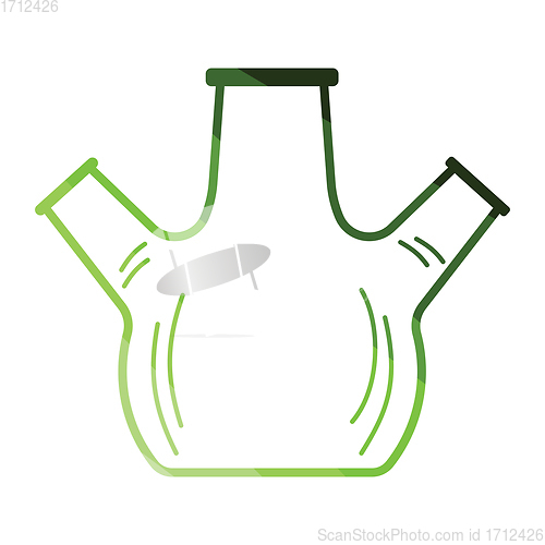 Image of Icon of chemistry round bottom flask with triple throat