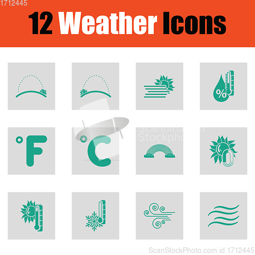 Image of Set of weather icons