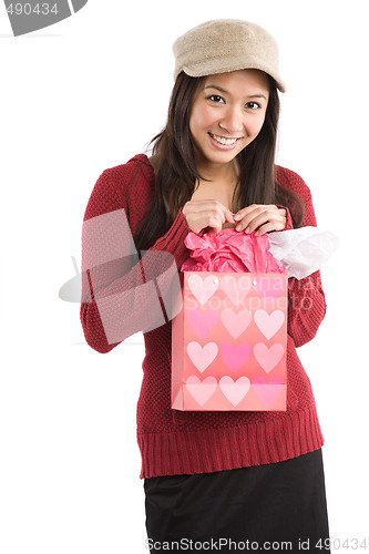 Image of Asian valentine girl