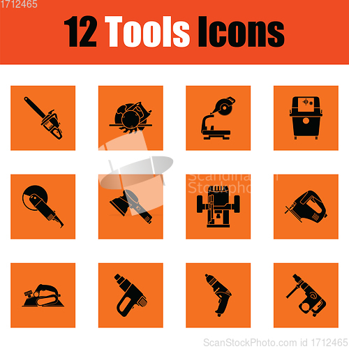 Image of Set of tools icons