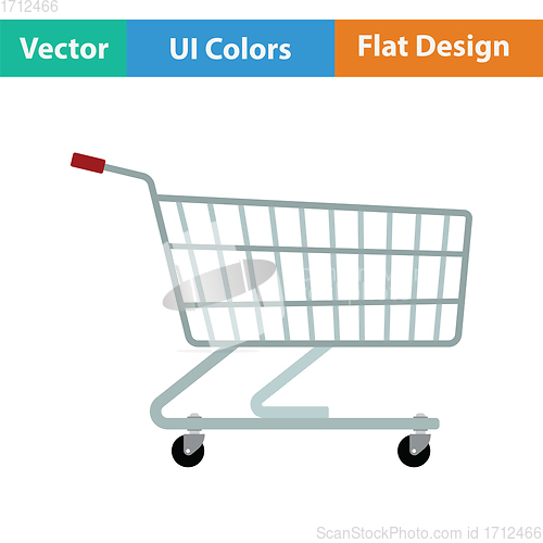 Image of Supermarket shopping cart icon