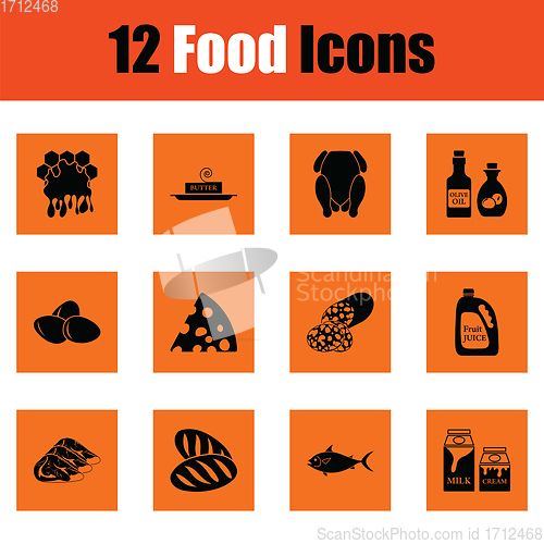 Image of Set of food icons