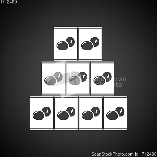 Image of Stack of olive cans icon