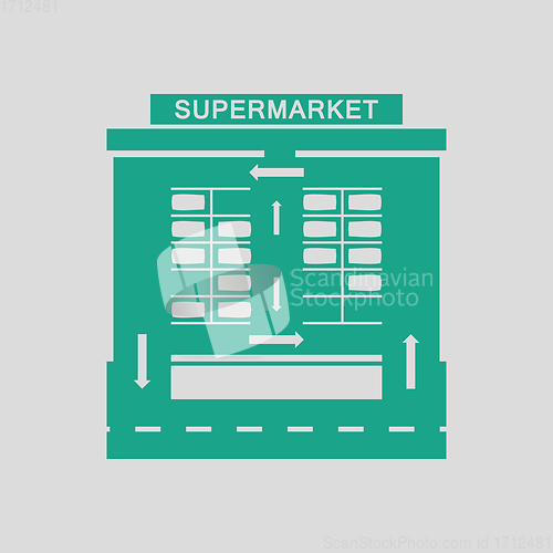 Image of Supermarket parking square icon