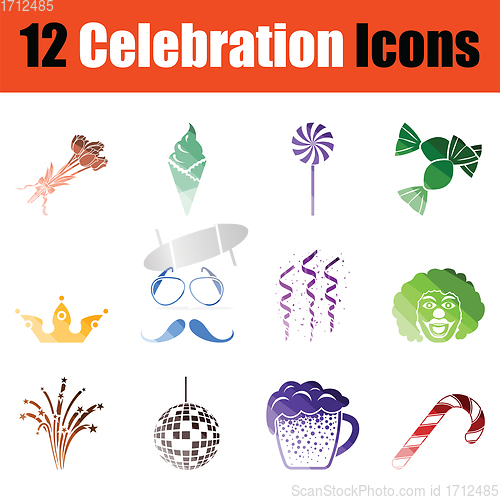 Image of Set of celebration icons