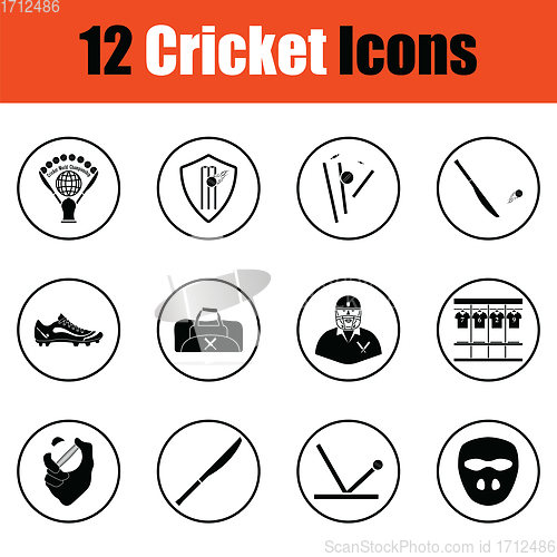 Image of Cricket icon set