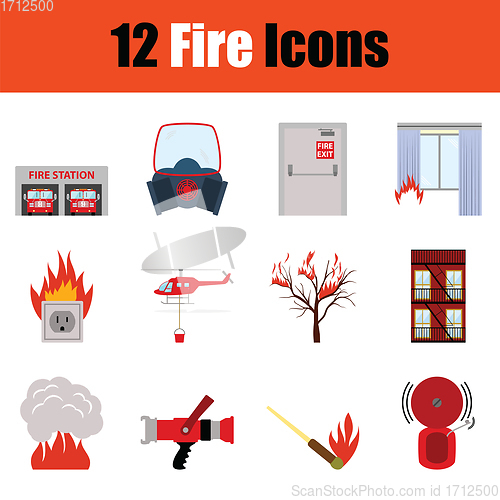 Image of Fire icon set